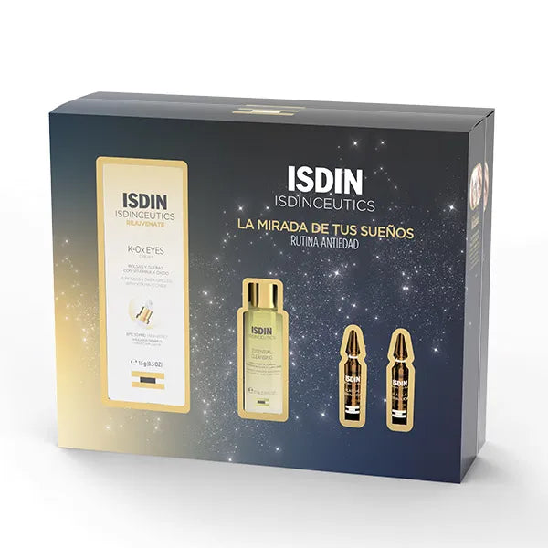 Isdin Pack Isdinceutics K-Ox Eyes 15g. +Aceite Limpiador 27ml.+2 ampollas Serum Flavo-C Ultraglican