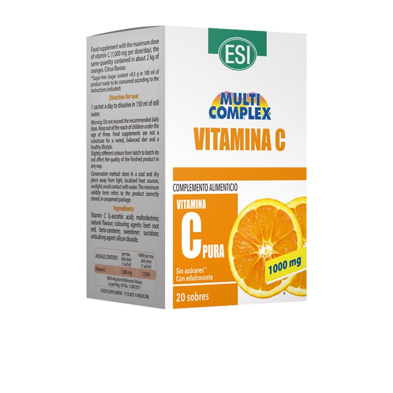 Esi Multi Complex Vitamina C pura 1000mg. (20 sobres)