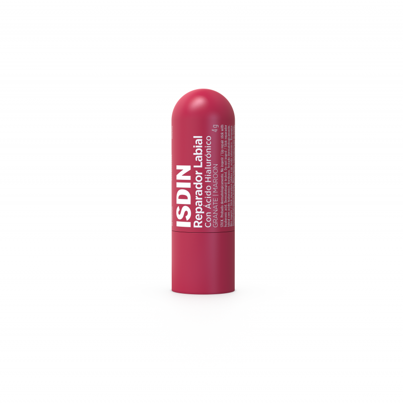 Isdin reparador labial color granate