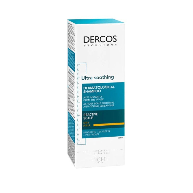 Dercos Champú uso frecuente cabello seco 200ml.