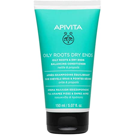 APIVITA, nao nature, ACONDICIONADOR EQUILIBRANTE PARA RAÍZ GRASA Y PUNTAS SECAS con ortiga y propóleo 250 ml