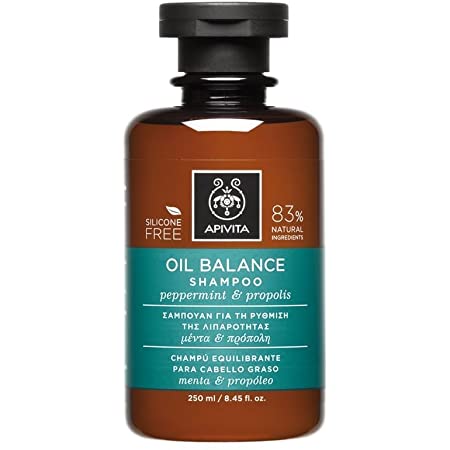 APIVITA, nao nature, CHAMPÚ EQUILIBRANTE PARA CABELLO GRASO con menta y propóleo 250 ml