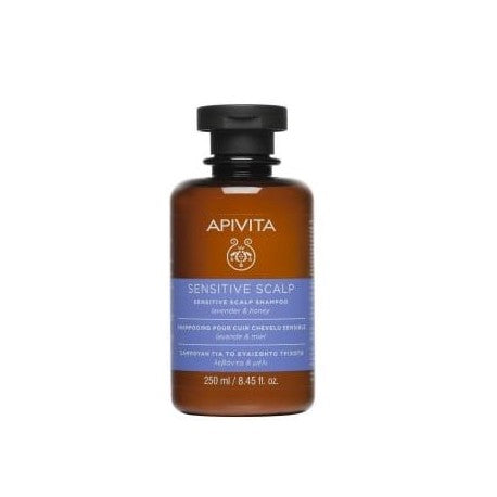 APIVITA, nao nature, CHAMPÚ PARA CUERO CABELLUDO SENSIBLE con lavanda y miel 250 ml