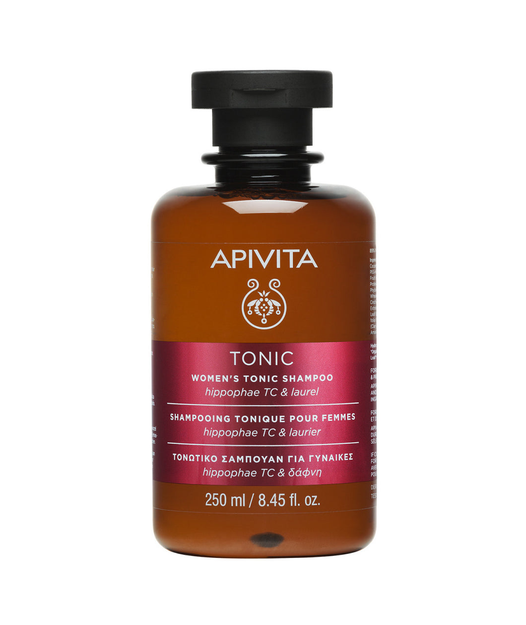 APIVITA, nao nature, CHAMPÚ TONIFICANTE MUJER PARA CAIDA CABELLO Y CABELLO DEBILITADO con espino amarillo & laurel 250 ml
