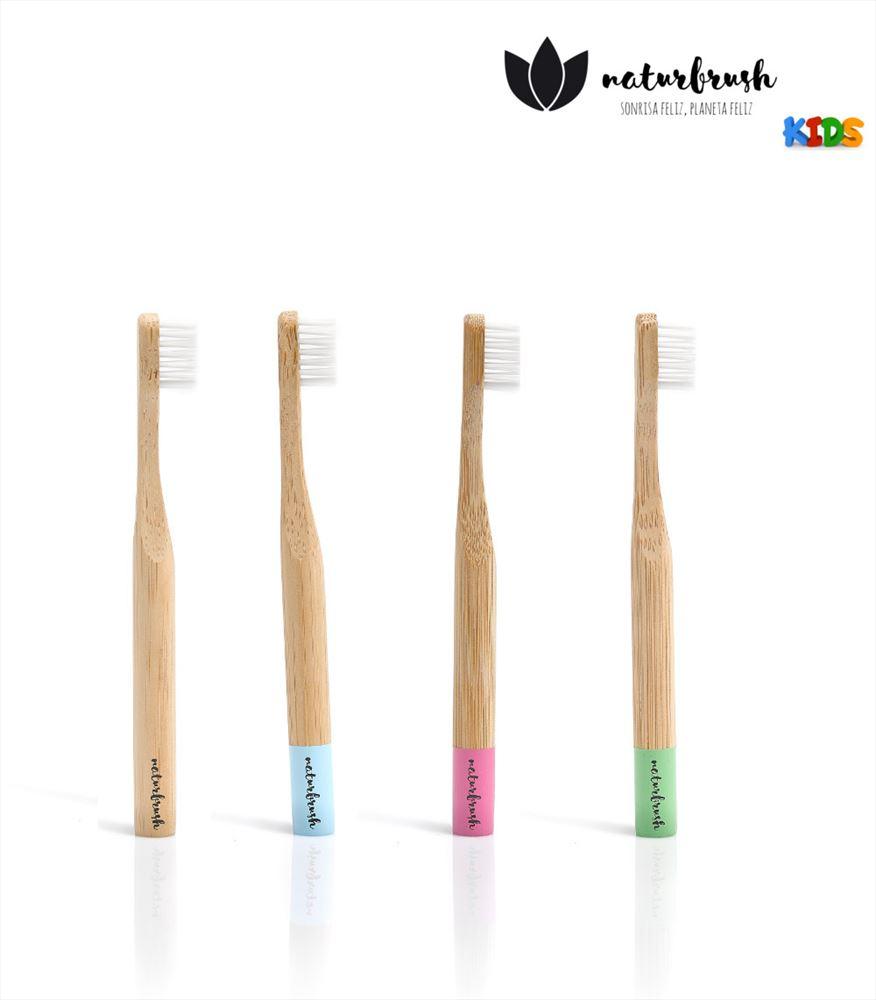 Naturbrush, nao nature, Cepillo Dental KIDS De Bambú 100% Orgánico Biodegradable Antibacteriano