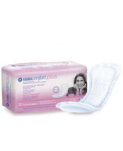 COHITECH, nao nature, FarmaConfort Plus Compresas Algodón 12 Unidades (Absorción Normal)