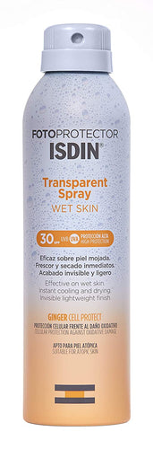 ISDIN - Fotoprotector Spray Transparente Wet Skin SPF30 250ml. - Parafarmacia Nao Nature