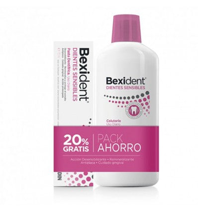 Bexident Dientes Sensibles Colutorio 500 ml + Pasta 75ml Pack