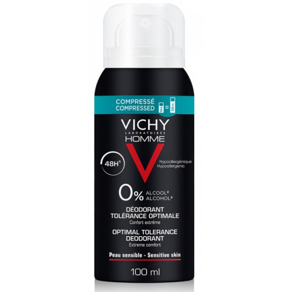 Vichy Desodorante Homme O% Alcohol Tolerancia Óptima 100ml.