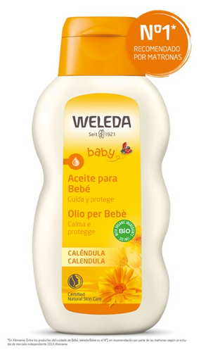 WELEDA, nao nature, Baby Aceite Para Bebés Calendula 200ml
