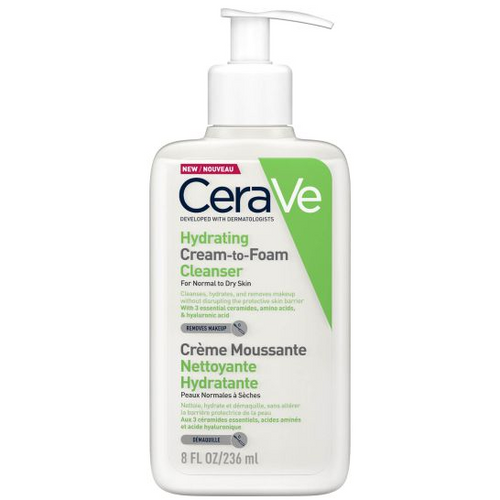 CERAVE, nao nature, Limpiadora Crema-Espuma Hidratante 236ml