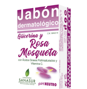 SANASUR, nao nature, Jabón Dermatológico Glicerina Y Rosa Mosqueta 100g